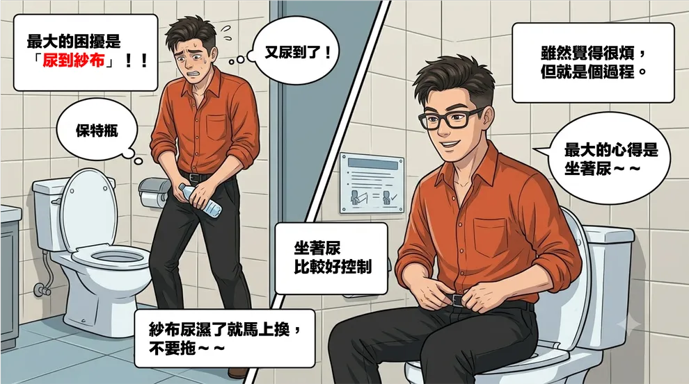 割包皮手術後最大的困擾是「尿到紗布」