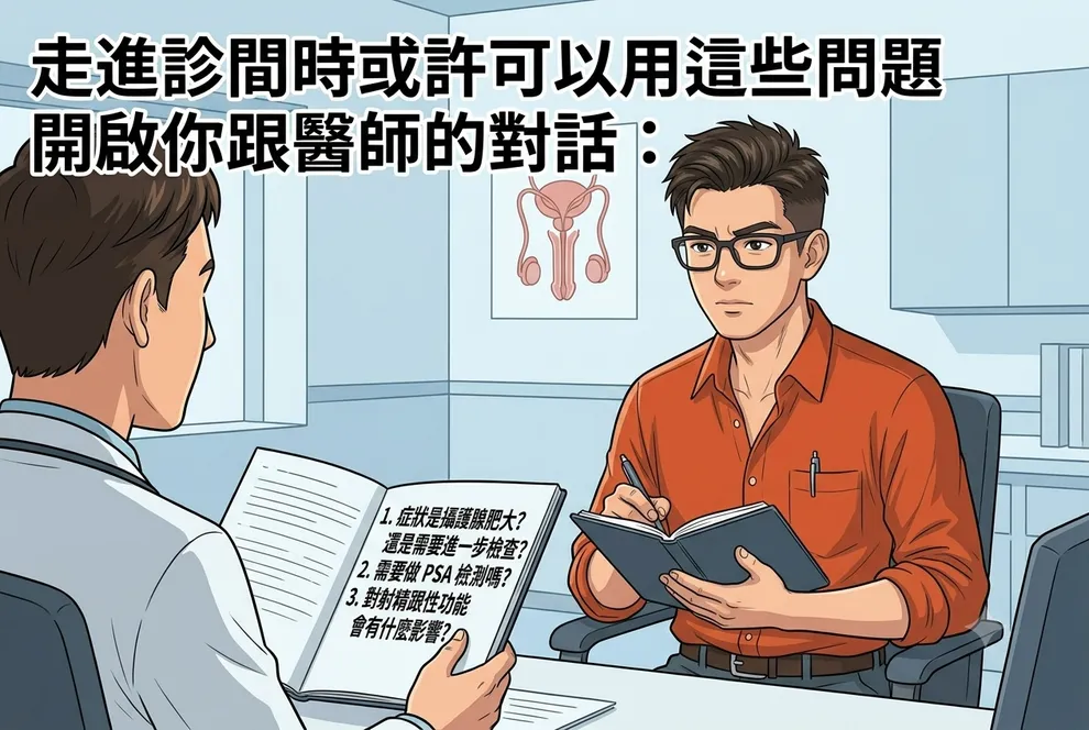 從這些問題開始跟醫師討論攝護腺健康