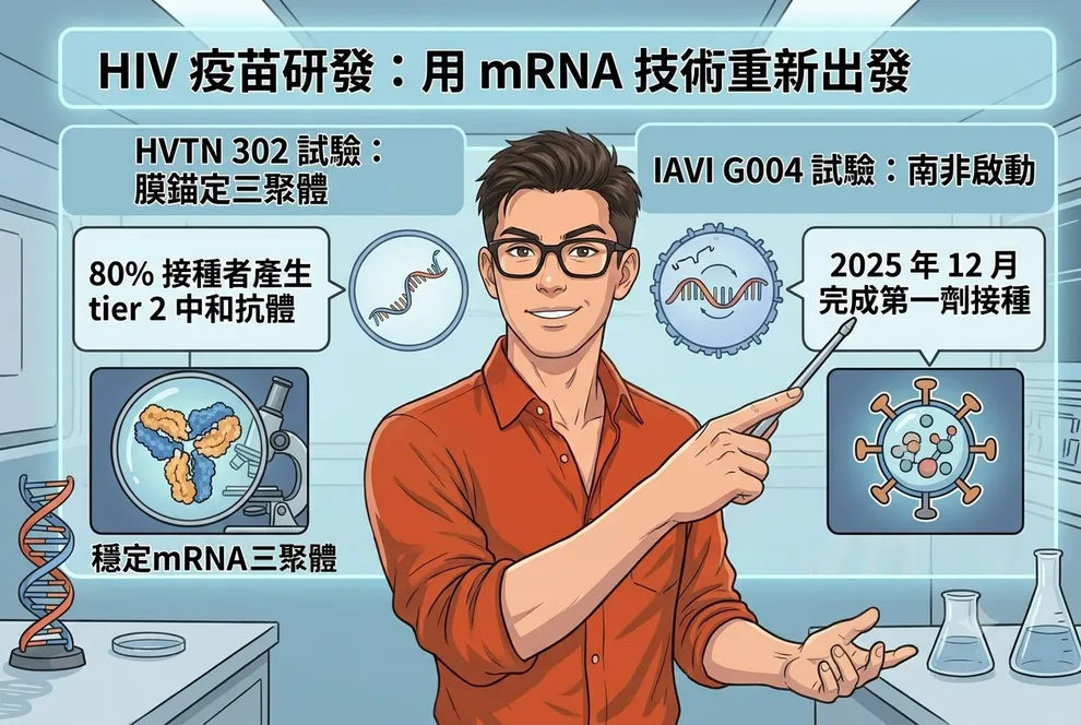 HIV 疫苗研發：用 mRNA 技術重新出發